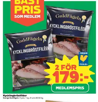 GULDFÅGELN Kycklingbröstfiléer