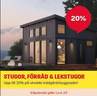 Byggmax Stugor, förråd & lekstugor erbjuda