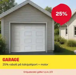 Byggmax Garage erbjuda