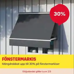 Byggmax Fönstermarkis erbjuda