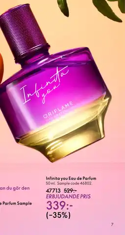 Oriflame INFINITA YOU Eau de parfum erbjuda