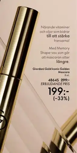 Oriflame GIORDANI GOLD Iconic golden mascara erbjuda