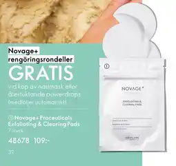 Oriflame NOVAGE+ Proceuticals exfoliating & clearing pads erbjuda