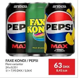 Nielsen Discount Faxe kondi/pepsi erbjuda