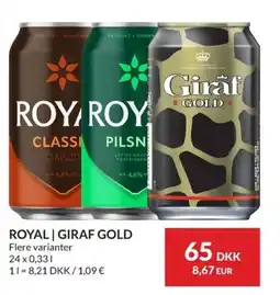 Nielsen Discount Royal | giraf gold erbjuda