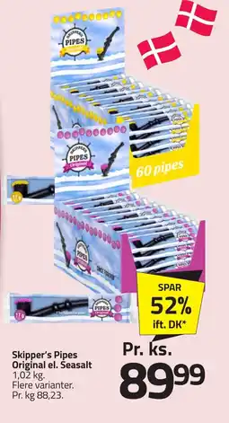 Fleggaard SKIPPER'S PIPES Original el. seasalt erbjuda