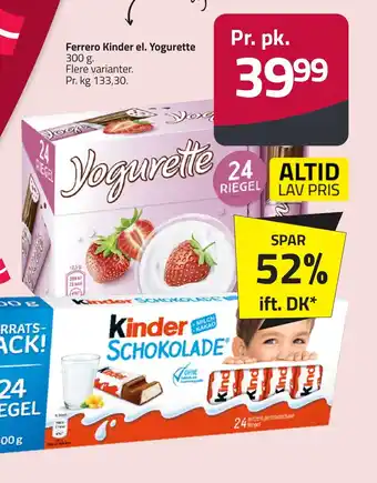 Ferrero kinder el. yogurette