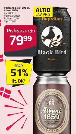 Fleggaard Fuglsang black bird el. albani 1859 erbjuda