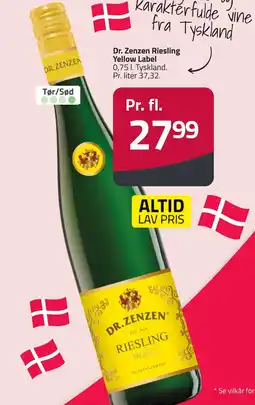 Fleggaard DR. ZENZEN Riesling yellow label erbjuda