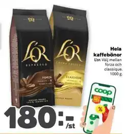 Stora Coop Hela kaffebönor erbjuda