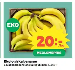 Coop Ekologiska Bananer erbjuda