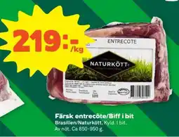 Stora Coop Färsk Entrecote/Biff i Bit erbjuda