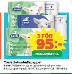 Coop Toalett-/hushållspapper erbjuda