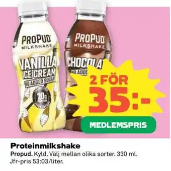 Coop Proteinmilkshake erbjuda