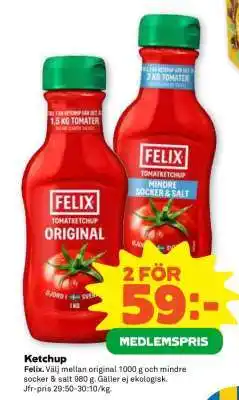 Stora Coop Ketchup erbjuda