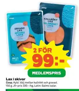 Stora Coop Lax i skivor erbjuda