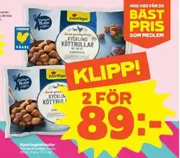 Stora Coop Kycklingköttbullar erbjuda