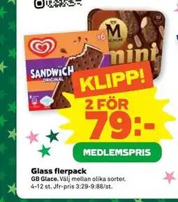 Stora Coop Glass flerpack, Medlemspris erbjuda