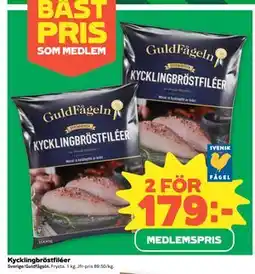 Coop Kycklingbröstfiléer, Medlemspris erbjuda