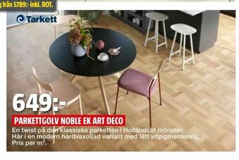 Bauhaus Parkettgolv noble ek art deco erbjuda