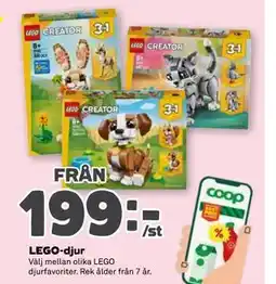 Stora Coop LEGO-djur erbjuda