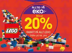 EKO Rabatt på allt Lego erbjuda