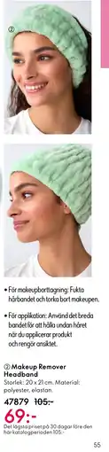 Oriflame Makeup Remover Headband erbjuda