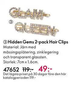 Oriflame Hidden Gems 2-pack Hair Clips erbjuda