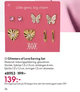 Oriflame Glimmers of Love Earring Set erbjuda