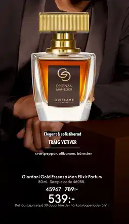Oriflame Giordani Gold Essenza Man Elixir Parfum erbjuda