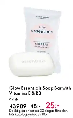 Oriflame Glow Essentials Soap Bar with Vitamins E & B3 erbjuda