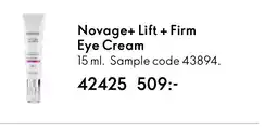 Oriflame Novage+ Lift + Firm Eye Cream erbjuda