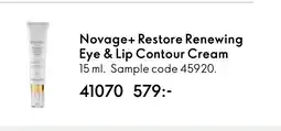 Oriflame Novage+ Restore Renewing Eye & Lip Contour Cream erbjuda