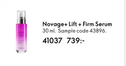 Oriflame Novage+ Lift + Firm Serum erbjuda