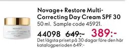 Oriflame Novage+ Restore Multi- Correcting Day Cream SPF 30 erbjuda