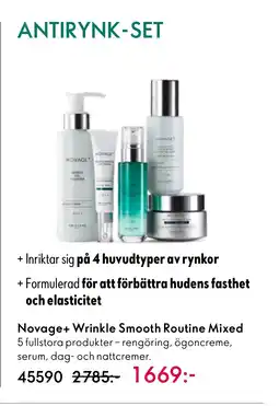 Oriflame Novage+ Wrinkle Smooth Routine Mixed erbjuda