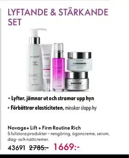 Oriflame Novage+ Lift + Firm Routine Rich erbjuda