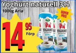 Supergrossen Yoghurt naturell 3% erbjuda