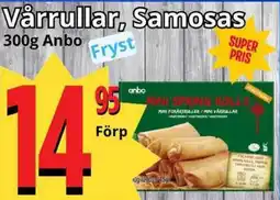 Supergrossen Vårrullar, Samosas erbjuda