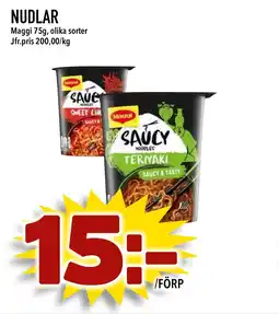 Supergrossen Nudlar erbjuda
