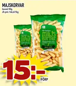 Supergrossen Majskorvar erbjuda