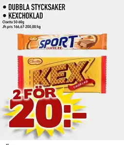 Supergrossen Dubbla stycksaker • kexchoklad erbjuda