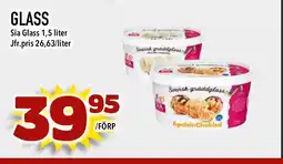 Supergrossen Glass erbjuda