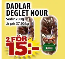 Matvärlden Tensta Dadlar deglet nour erbjuda