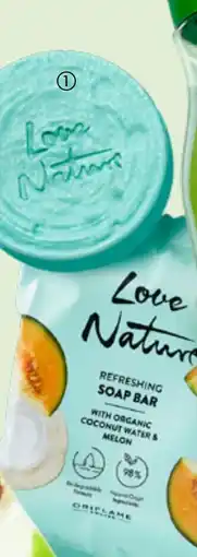 Oriflame Love Nature Refreshing Soap Bar with Organic Coconut Water & Melon erbjuda