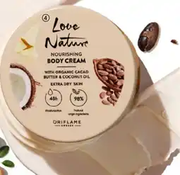 Oriflame Love Nature Nourishing Body Cream with Organic Cacao Butter & Coconut Oil erbjuda