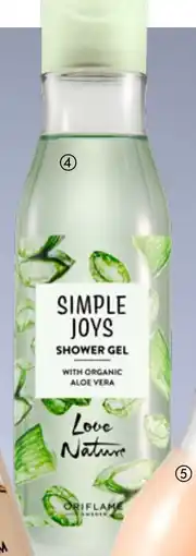 Oriflame Simple Joys Shower Gel with Organic Aloe Vera Love Nature erbjuda