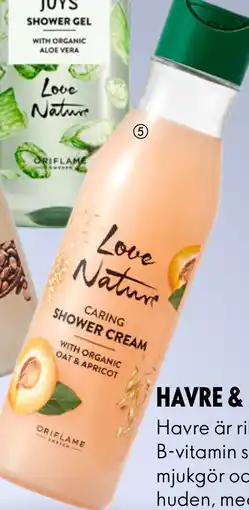 Oriflame Love Nature Caring Shower Cream with Organic Oat & Apricot erbjuda