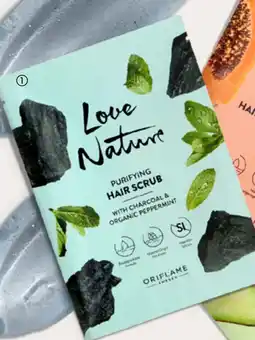 Oriflame Love Nature Purifying Hair Scrub with Charcoal & Organic Peppermint erbjuda