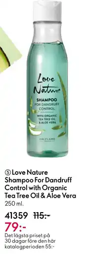 Oriflame Love Nature Shampoo For Dandruff Control with Organic Tea Tree Oil & Aloe Vera erbjuda